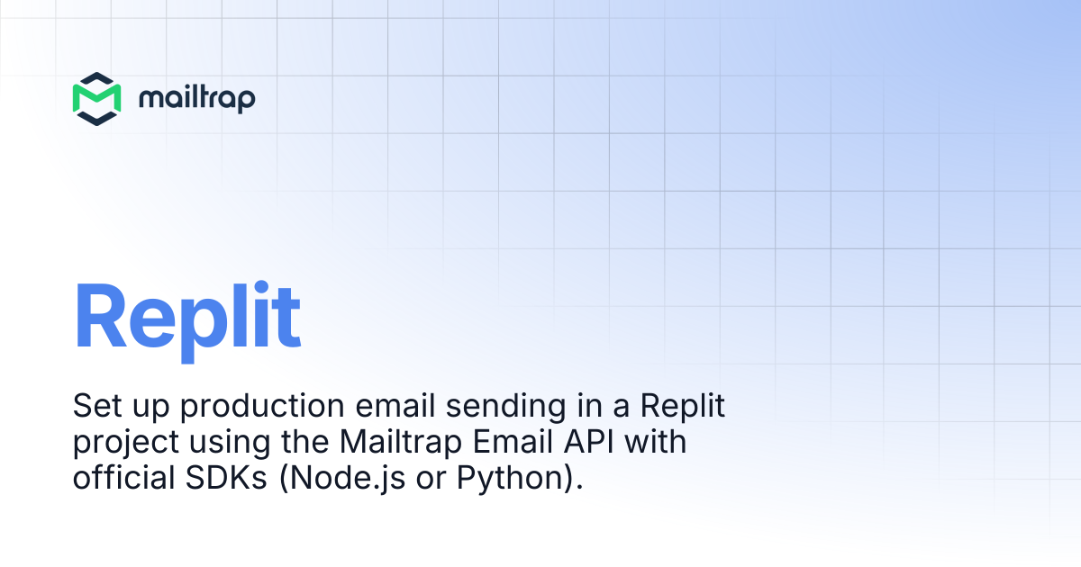 Replit | Guides | Mailtrap Help Center