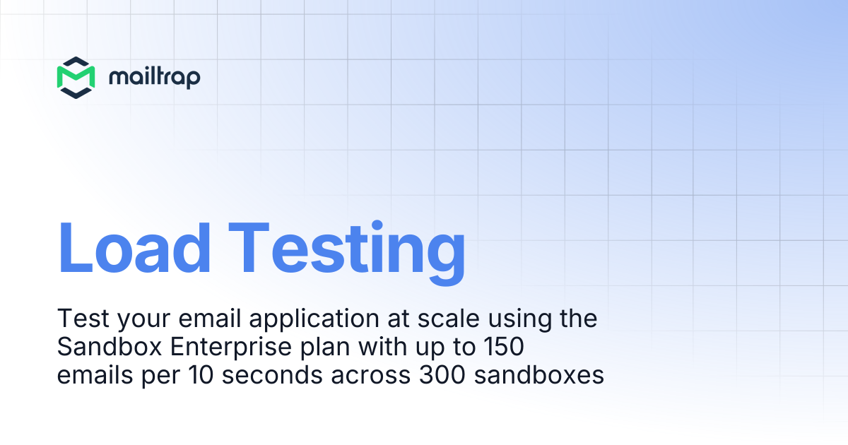 Load Testing | Mailtrap Help Center