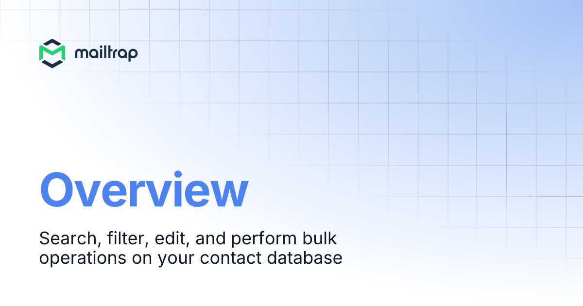 Overview | Mailtrap Help Center